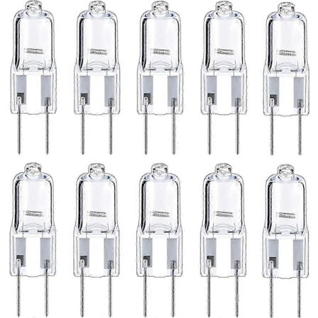 GY6.35 Halogenpære 35W 12V Dimbar Kapselpærer for Landskapslys under Skap, 10-pakning [DB]