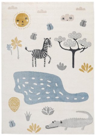 Kindervloerkleed Klein Paradise - Gebroken Wit 140X200