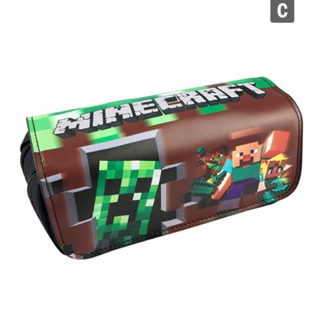 Minecraft-kotelo lapsille, pojille ja tytöille, kankaasta, kaksinkertainen vetoketju, C