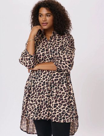 Kaffe Curve Kcsonna Shirt - Brown - 54