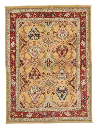 Kazak Fine Rug Hand Knotted 147X196 Orange/Brown