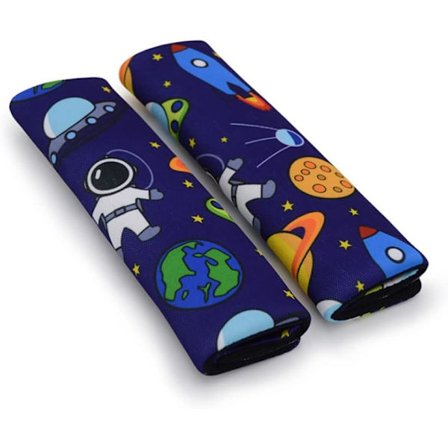 2 stk. Bilbeltebeskyttelse for barn, beltepute, skulderpute, høye setebelteputer for barn (Rom)