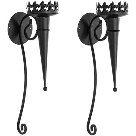 2 stk. vegglysestaker hengende vegglysestaker, søylelysestakeholder for hjemmedekor
