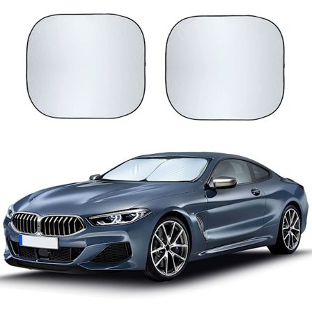 2-delt bilrude solskærm - holdbar 230T polyester forrude