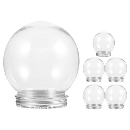 6 stk DIY Gennemsigtig Vandkugle Sneglob Vandkugle Fremstillingsrekvisit DIY Sneglob 7.00X6.00X6.00CM