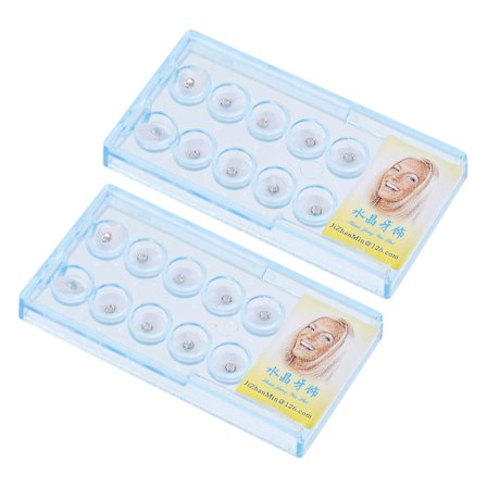 20 st tanddekorationer i form av råttor med förvaringslåda