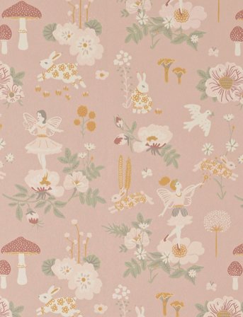 Majvillan Wallpaper Old Garden Dusty Rose - Pink - 1005X 53CM