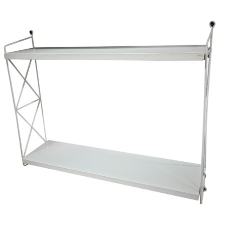 Shelf 107 vägghylla med 2 vita hyllor 340:-