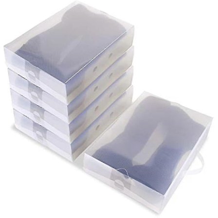 Hapilife 5 X Heavy Duty Stabelbare Gennemsigtige Støvleboks Opbevaringsenhed Til Knæhøje Støvler Ankelstøvler Tw