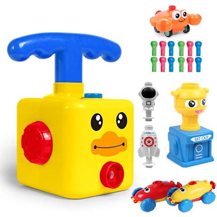 Børns Ballon Bil Legetøj, Børns Inertielle Kraft Kugle Bil, Videnskabs Bil Baby Legetøj Børne Gave Med Ballon Pædagogisk Legetøj Med 12 Balloner