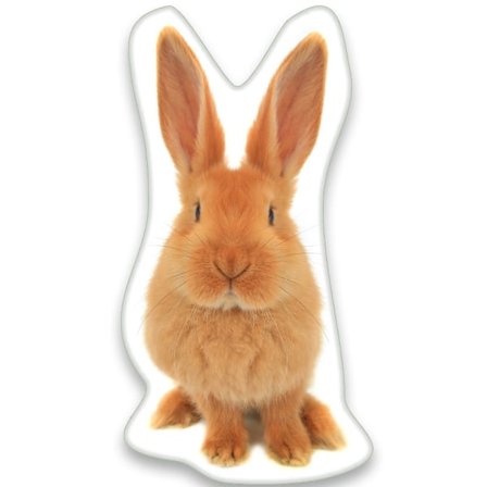 Kanin S-formad dekorationskudde 22×36 cm