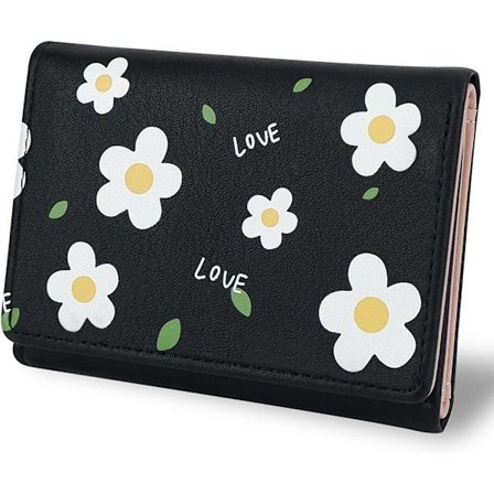 Sød pung til kvinder, lille læderpung med ID