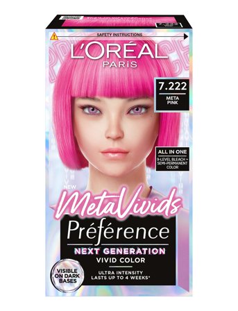 L'Oréal Paris L'oréal Paris Preference Meta Vivids 7.222 Meta Pink - Pink - 1 pcs