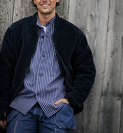 Fristads Herr Skjorta 431 VL, Blå/Vit