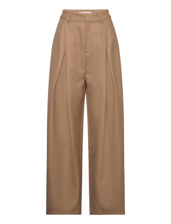 Ellie Pants Bottoms Trousers Wide Leg Beige A-View