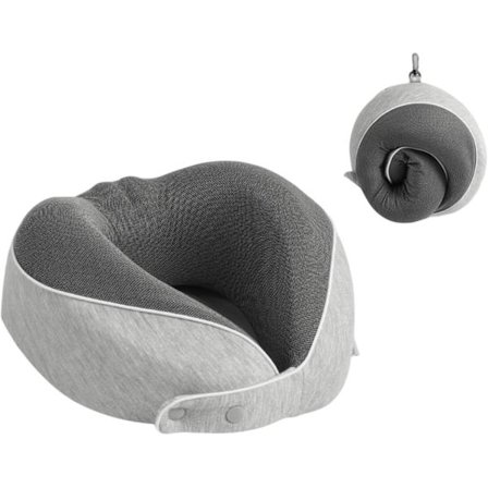 Memory Foam Rejsepude, U-formet hovedstøttepude (Grå)