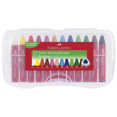 Faber-Castell Vaxkritor Jumbo 12-set (3 år+)