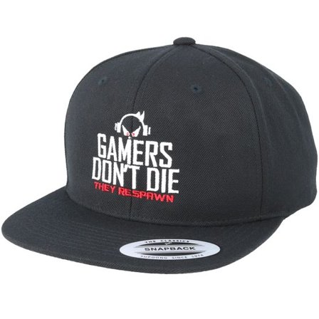 Gamerz - Svart snapback Keps - Gamers Don't Die Black Snapback @ Hatstore