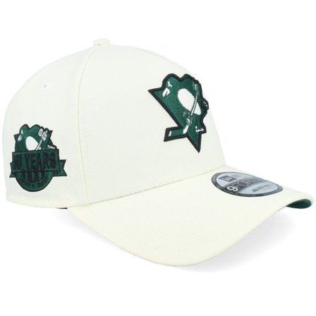 New Era - NHL Vit adjustable Keps - Hatstore Exclusive x Pittsburgh Penguins 9FORTY Chrome 50 A-Frame Adjustable @ Hatstore