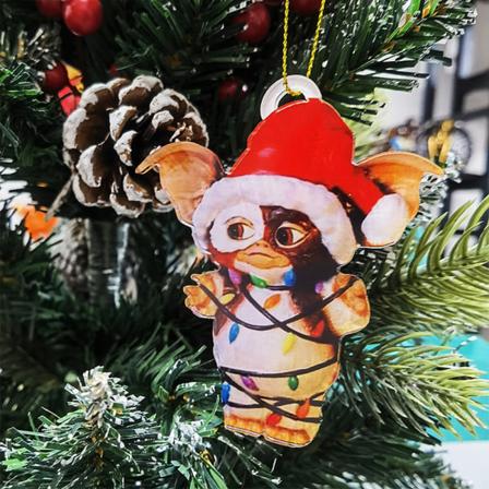 Gremlins Gizmo Fairy Santa Hat Hængende Xmas Figurine Dekor D