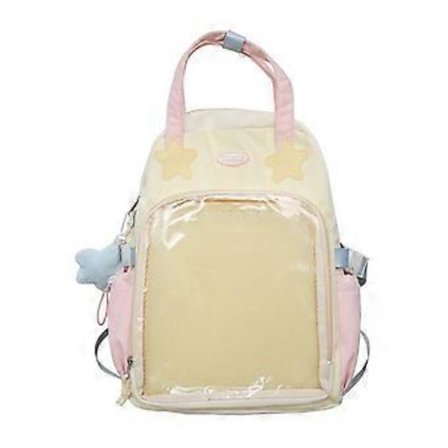 Ita-laukku reppu olkalaukku Crossbody Messenger olkalaukku suuri kapasiteetti reppu Harajuku koululaukku käsilaukku lahjat keltainen