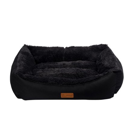 Jellybean Plysj Hundeseng, Svart - S