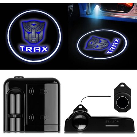 IC 2st Bildörrsljus Logotypprojektor Trådlös Car Door Paste Projektorpassar Autobots, Led-logotypbelysning Projektorlampor för dörr