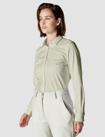 Shaping New Tomorrow - Dame - Business Shirt - Pastel Green - Slim Fit - Størrelse M