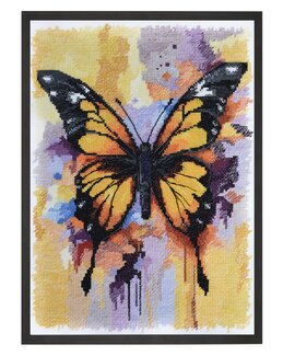 Broderikit Billede Smuk sommerfugl - Abris Art