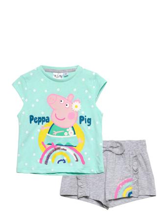 Set 2P Short + Ts Sets Sets With Short-sleeved T-shirt Multi/mønstret Gurli Gris*Betinget Tilbud