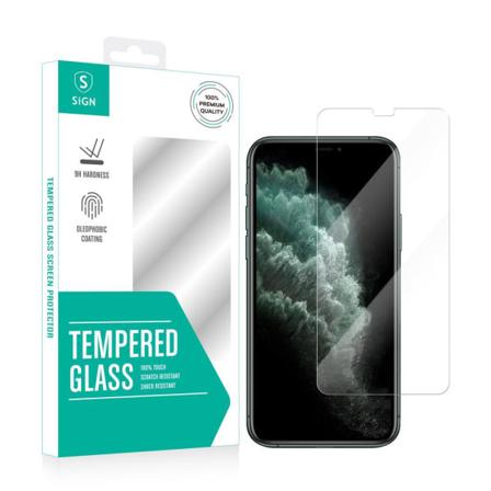 Skärmskydd I Härdat Glas Iphone 11 Pro- X-xs+monteringsram Sign Transparent