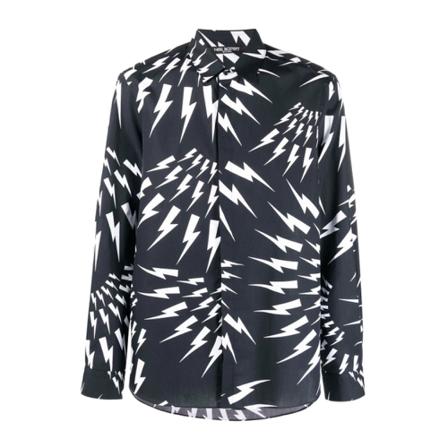 Neil Barrett, Shirt Zwart, Heren, Maat:L