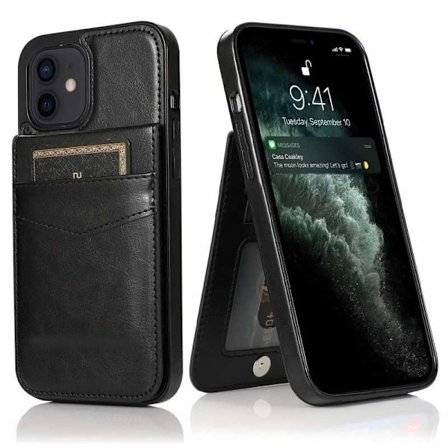 iPhone 12 Mini Mobile Cover Cover -korttipidike 6-POCKET Retro V3