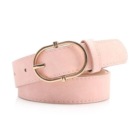 Matta nahkavyö kultainen solki vyötärönauha PINK