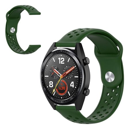 Samsung Galaxy Watch Active / Gear S2 silicone watch band - Army Green