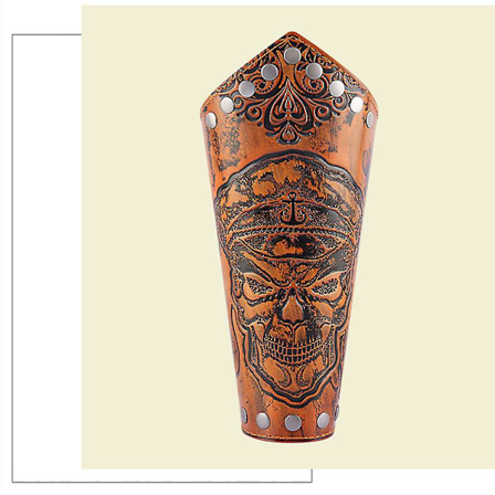 Fuskläder Rustning Medeltida Vambraces handledsskydd Viking Arm Guards Larp Tillbehör Bred Bracer Arm Armor Manschett För Män Kvinnor(Gul)