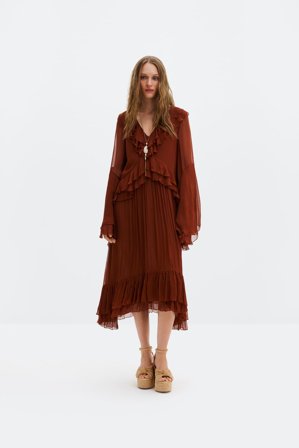 Malina - Wilhelmina midiklänning - 40 - Rust