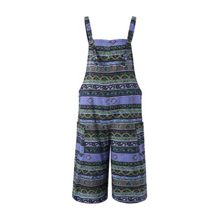 Kvinnor Jumpsuits Med Printed Fickor Multicolor Style Ärmlös