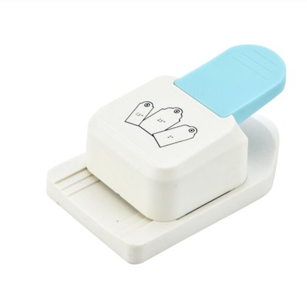 Tre i ett kamskjell-etikettstans, 3 forskjellige størrelser, brukt til DIY-prosjekter, skrapbøker, kortlaging, etc., flerfarget