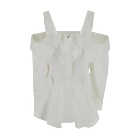 Alexander McQueen Long Sleeve Tops Hvid, Dame