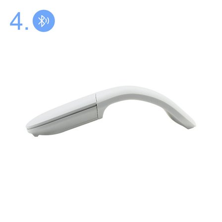 Microsoft - Arc Mouse - Bluetooth-mus til pc, bærbare computere, kompatibel med Windows, Mac, Chrome OS (tynd, let, transportabel, taktil)