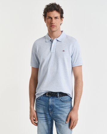 GANT Herren Regular Fit Piqué Poloshirt (S) Hellblau