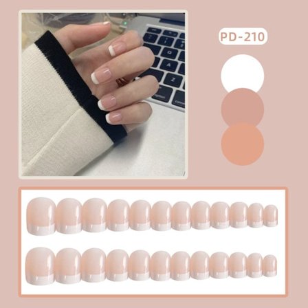 IC Fake Nail Extension Nail Art Smear Fake Nail Kort bärbar nagel