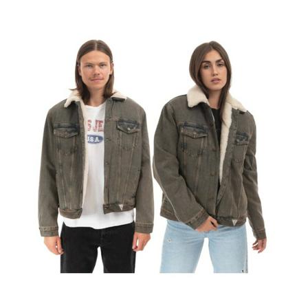 Guess, Winter Jackets Grijs, unisex, Maat:M