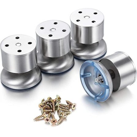 4-osainen sarja 6 cm huonekalujalka, ruostumattomasta teräksestä valmistettu huonekalujalka