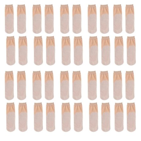 Ankelhøye gjennomsiktige nylonstrømper, myke strømpebukser, 20 par hudtoner KLB