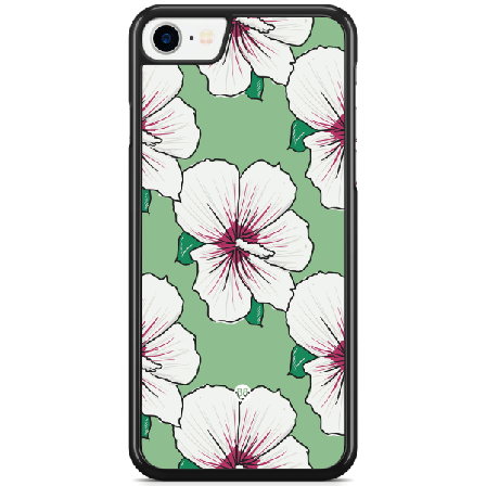 Bjornberry Skal iPhone SE (2020) - Gräddvita Blommor
