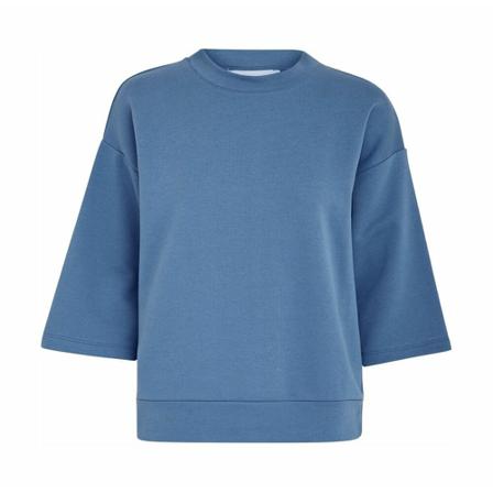 Minus, Mikia 3/4 Sleeve Sweat Blauw, Dames, Maat:M