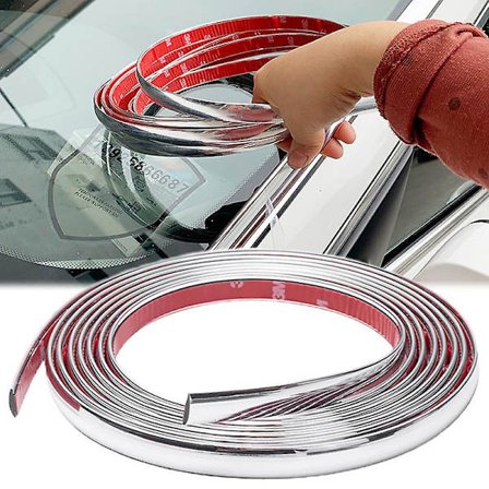 6/9/12/15/18/21/25 mm Universal Selvklæbende Kromliste til Bildør, Formstøbt Dekoration, Kofangerbeskytter, Trimtape, Bildekoration| |