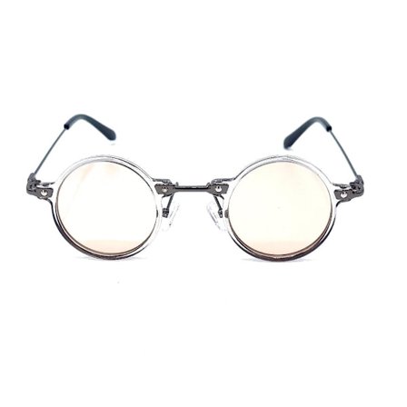 Runde solbriller Rage - gennemsigtigt stel med lysebrune glas